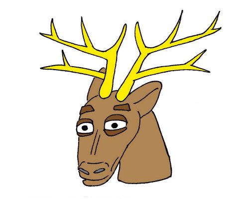 009 illustration jeu de piste dessin desca cerf