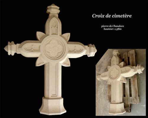 08-Croix de cimetiere taille de pierre desca